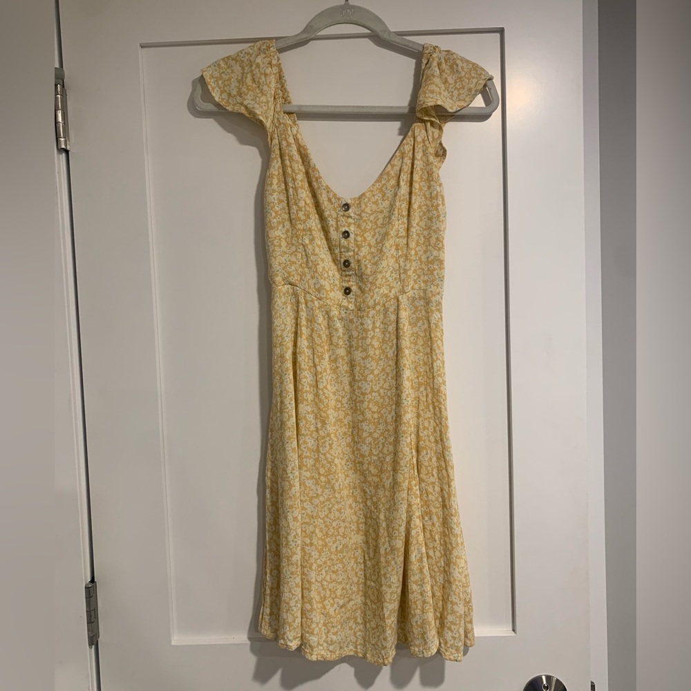 Yellow floral dress